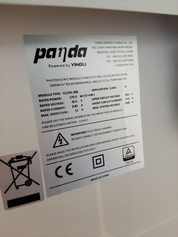 868166-5 Solar panels Panda YL270C-30b