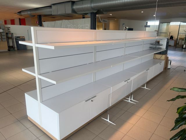 868051-4 Double-sided shelves with base cabinets, 4 pcs