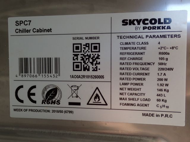 861745-7 Cool Porkka SkyCold 443 liters