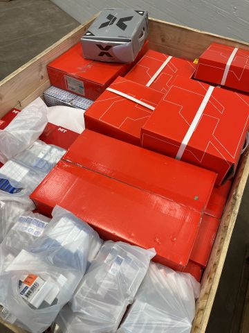 909888-8 Assortment with wire nails, staples, brass nails etc.