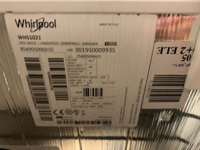 902395-5 Freezer Whirlpool WHS 1021