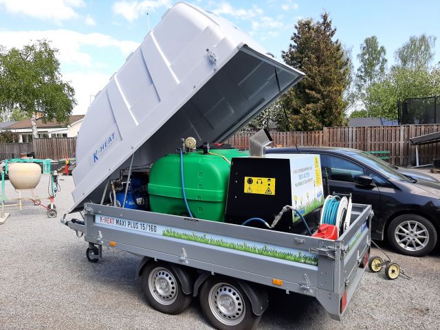 868174-3 K-Heat Maxi Plus 15/160 mounted in a trailer from Brenderup
