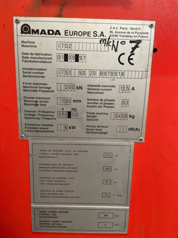 906840-7 Kantpress Amada ITS2 50-20