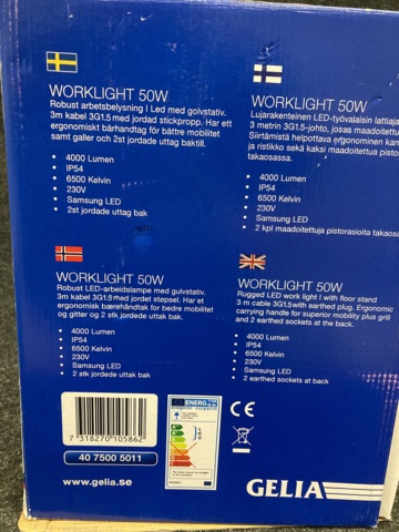 913870-3 Gelia 50W work lamp