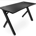 911094-1 Gaming desk Svive Cygnus - Matt black with gray seams