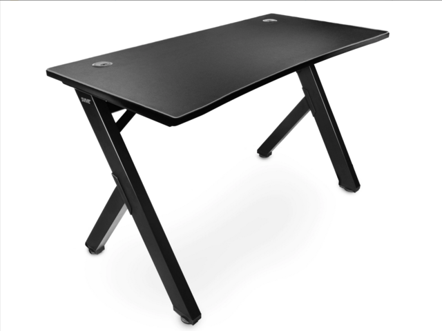 911094-1 Gaming desk Svive Cygnus - Matt black with gray seams