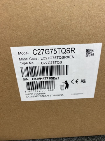 911245-3 27 "Gaming Screen Samsung Odyssey G7 C27G75