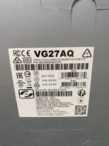 911271-3 27 "Gaming screen Asus TUF VG27AQ