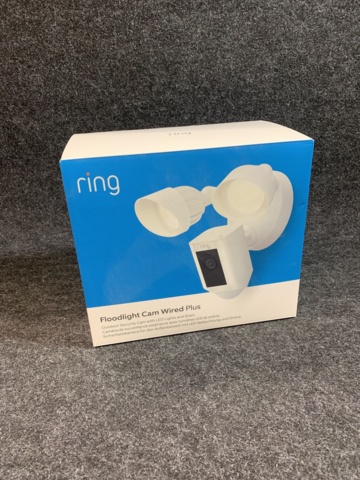 911350-2 Security Camera, Ring Floodlight Cam Wired Plus - White