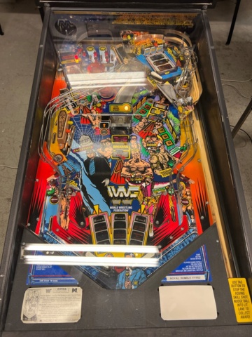 895433-6 Pinball Game Data East WWF Royal Rumble -1994