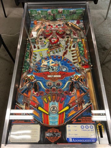 895434-6 Pinball Bally Harley Davidson -1991