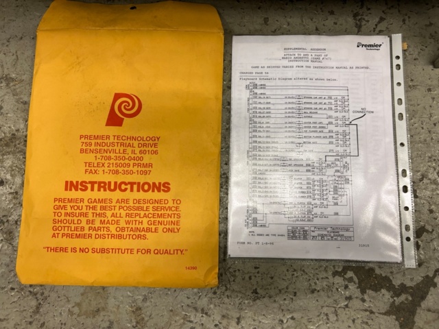 895441-16 Pinball Gottlieb Mario Andretti -1995