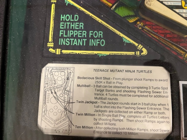895453-11 Pinball Game Data East Teenage Mutant Ninja Turtles -1991