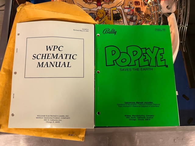 895454-16 Pinball Bally Popeye Saves The Earth -1994