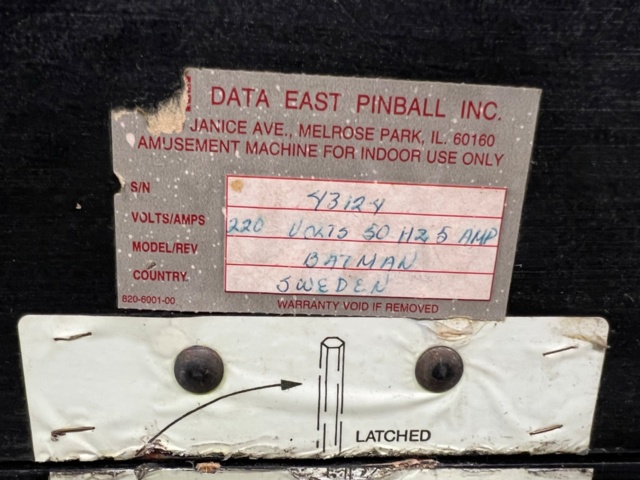 895459-9 Flipperspel Data East Batman -1991