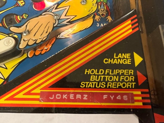 895460-14 Pinball Williams Jokerz! -1988