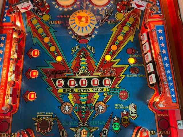 895482-10 Pinball Bally The Six Million Dollar Man -1978