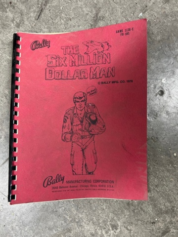 895482-17 Pinball Bally The Six Million Dollar Man -1978