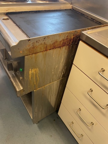 907957-13 Frying table and stove on stand Metos 40-SEFT-CE