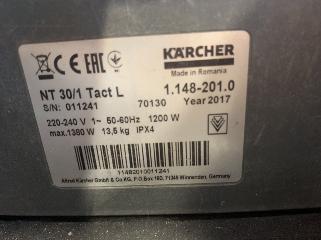 916521-4 Industrial vacuum cleaner Kärcher NT30 / 1 -2017