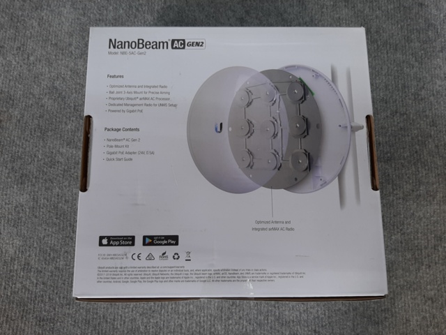 868344-3 Wifi system - Ubiquiti, nanoBeam AC Gen2