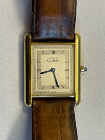 481106-1 Musk Cartier men's watch. Non-original bracelet (slightly worn)