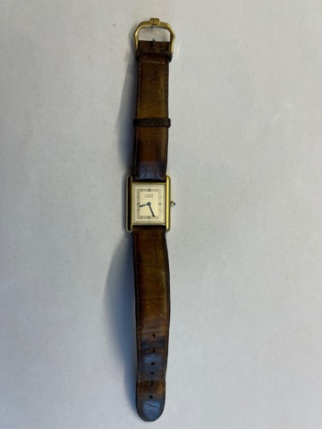 481106-3 Musk Cartier men's watch. Non-original bracelet (slightly worn)