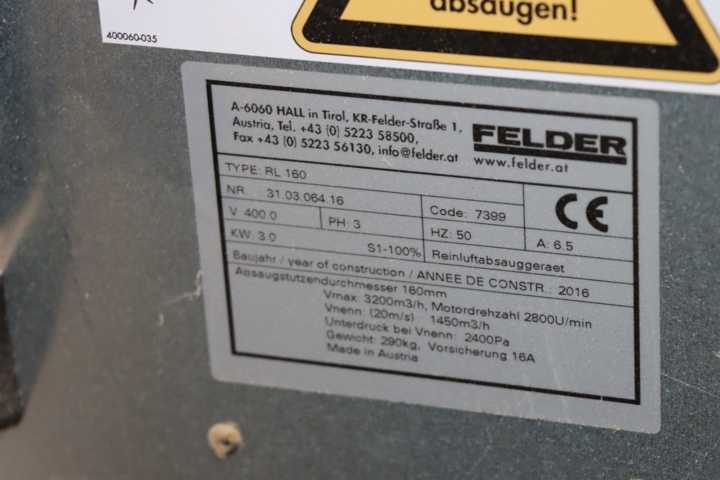 788253-2 Chip extractor Felder RL 160