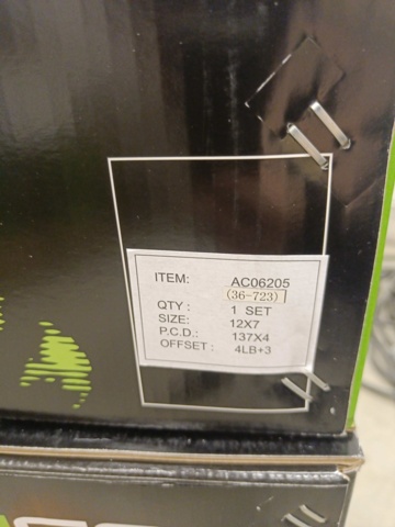 887507-3 2 new Bronco alloy wheels ATV 12x7 "137x4