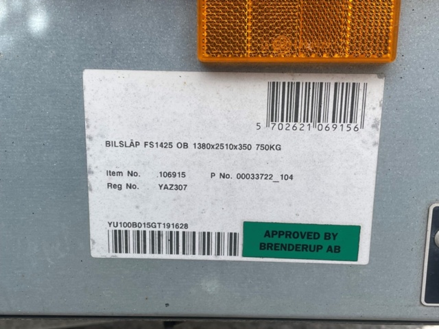 912382-12 Brenderup trailer with cover -2015