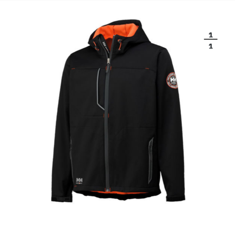 917986-1 Softshell Jacket Helly Hansen LEON JACKET 990 Black, Size S