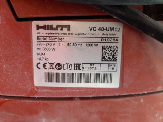 869192-7 Vacuum cleaner, Hilti VC 40-UM