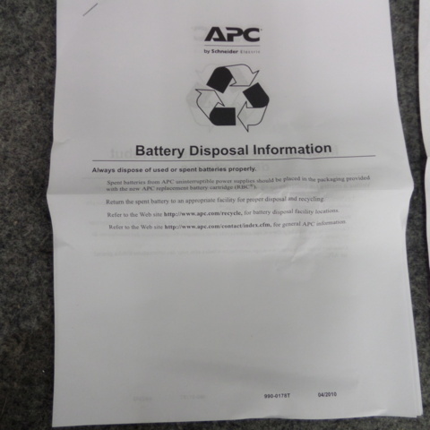 912470-10 12v battery, 7 Ah 2 pcs APC Genuine RBC