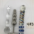 919910-1 2 pcs Dildo made of glass, 1 pc dildo made of metal - Shipping included (483)