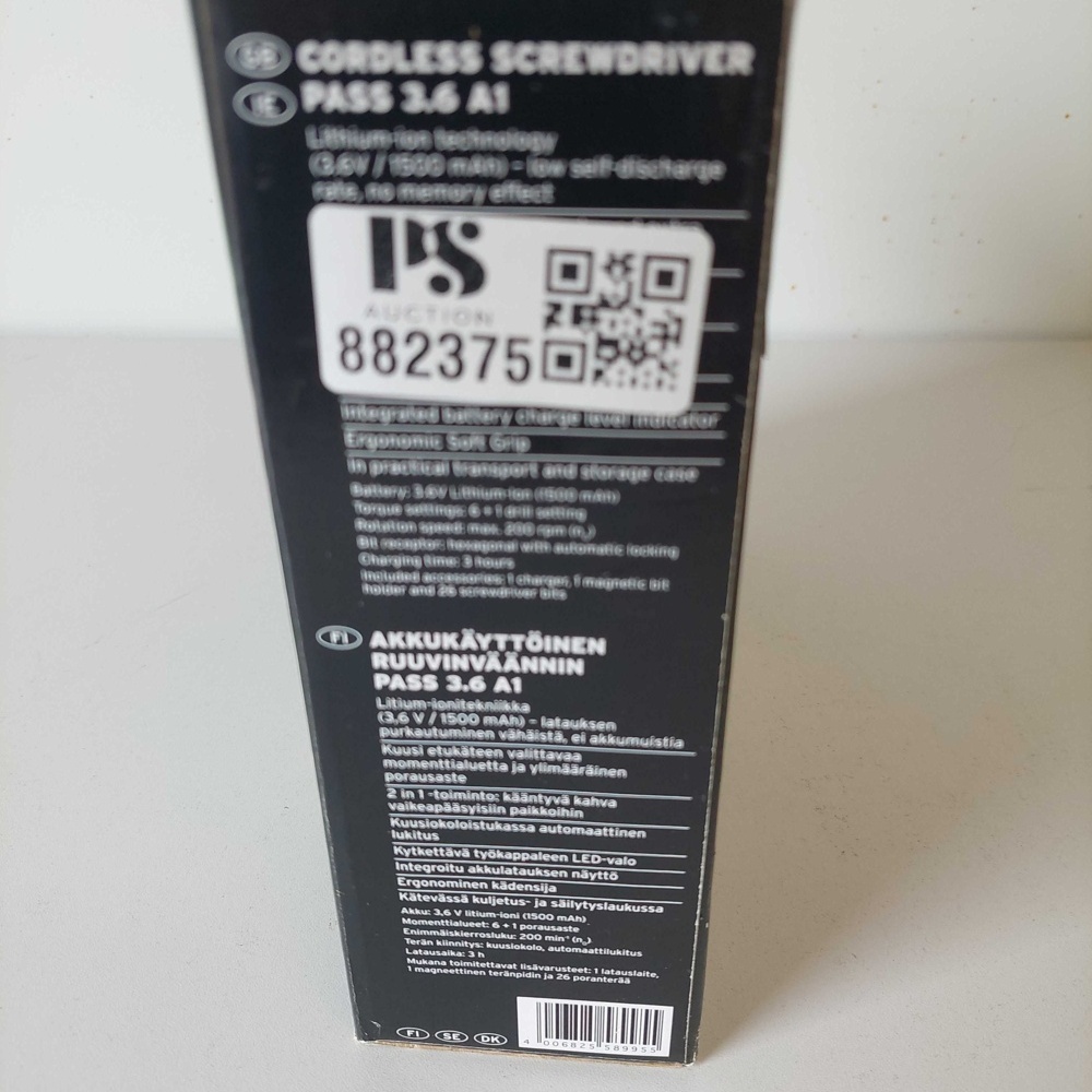 882375-2 Screwdriver Parkside Pass 3.6 A!