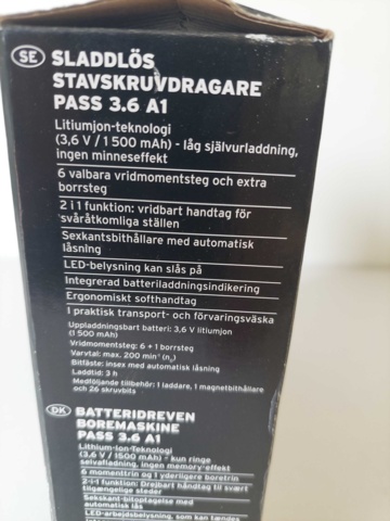 882375-4 Screwdriver Parkside Pass 3.6 A!