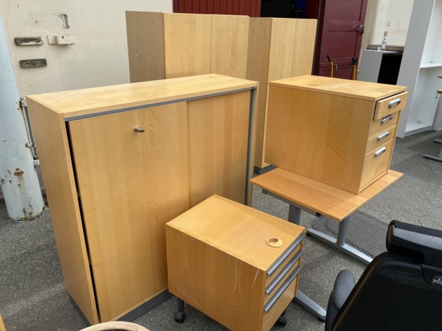 919446-5 Wooden cabinets Martela, office furniture