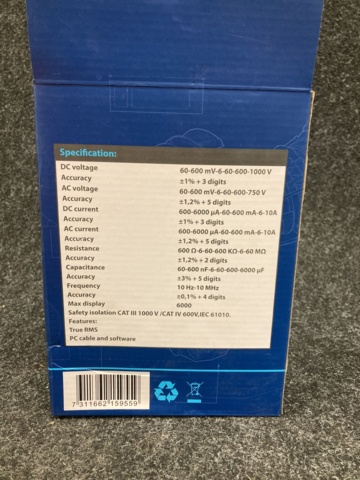 919789-3 Multimeter Limit 610