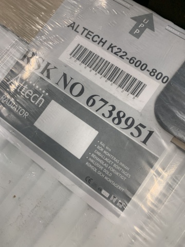 922220-2 Panel Radiator K22-600-800 Altech