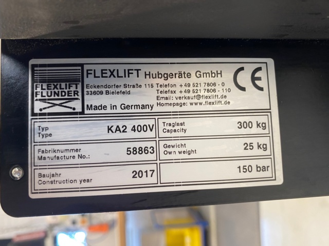 834004-10 Lifting table Flexlift Flunder KA2 - 2017 - 4 pieces