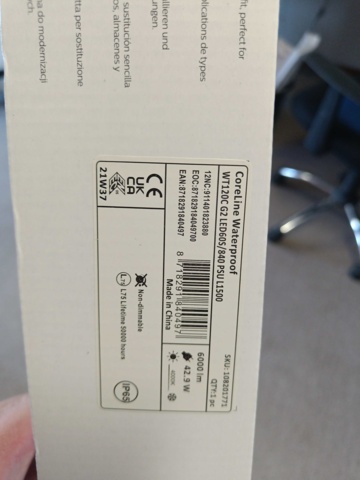 889145-5 LED luminaire Philips Coreline WT120C - Three pieces