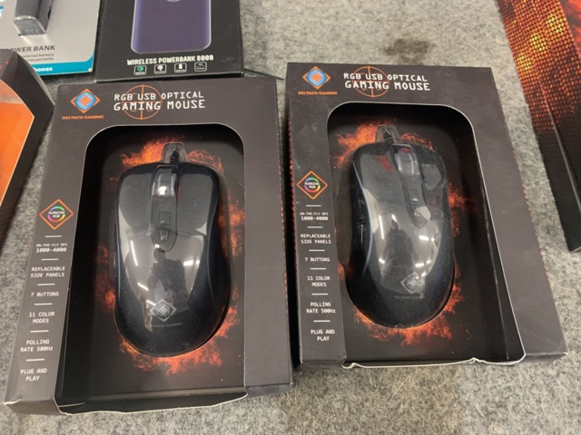 916666-11 Gaming equipment, powerbank, mice, controllers etc.