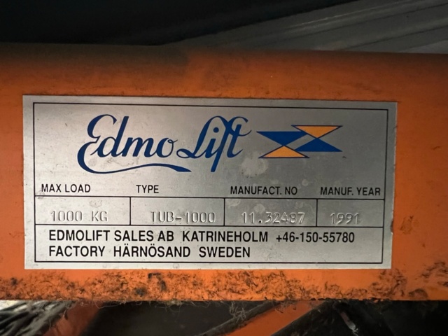 895718-10 Lifting table Edmo Lift 1000 Kg