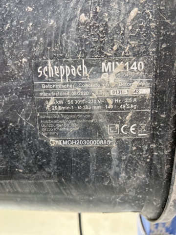 922649-7 Betongblandare, Scheppach, Mix 140