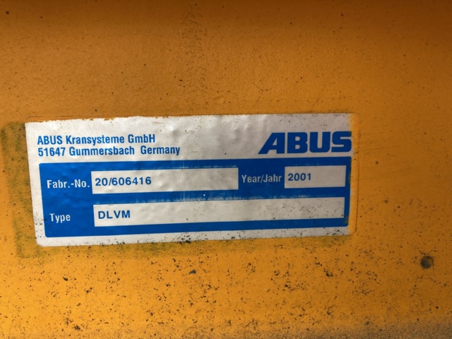 914593-5 Crane system ABUS DLVM incl telfer ABUS GM5 - 2001