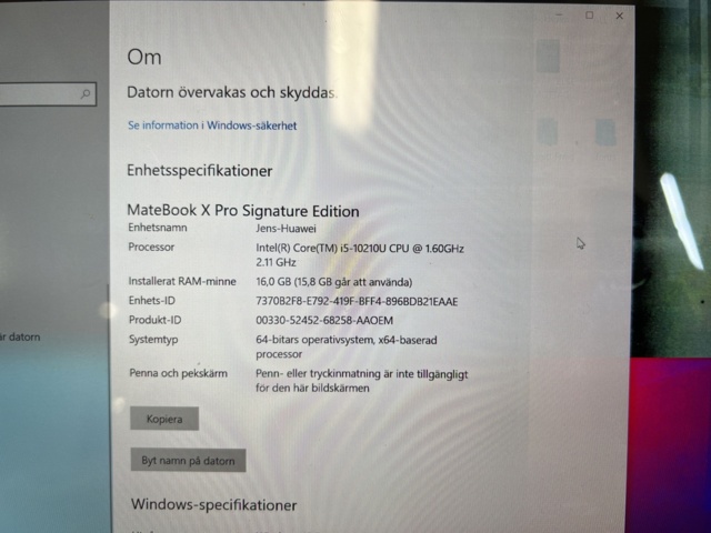 803734-3 Laptop, Huawei MateBook X Pro Signature Edition - Repair Object