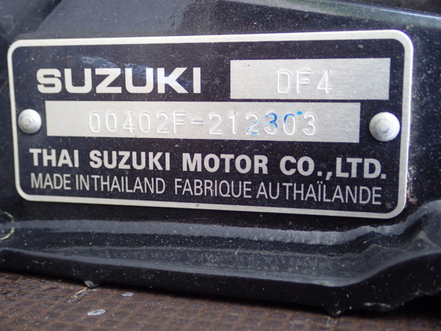 861839-9 Boat engine Suzuki Four Stroke. 4.0 hp 2012