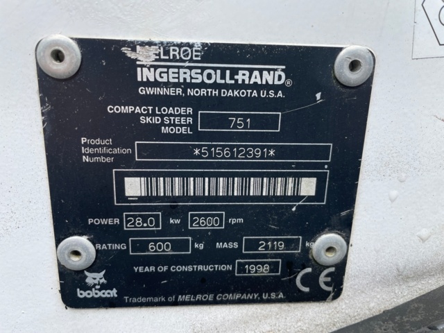 906865-23 Skid Steer Loader Bobcat 751 - 1998