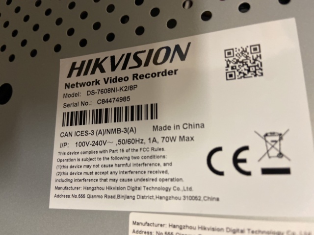 917227-3 CCTV Hard disk recorder with 5 cameras Hikvision