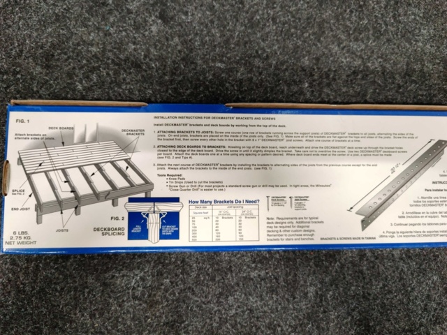 924790-6 7 packs Angle fitting Grabber Deckmaster